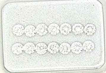 14 pcs Diamant (Naturelle) - 1.01 ct - Rond - F, D, Bijoux, Sacs & Beauté