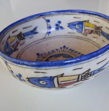 Soepkom - Kom - Aardewerk - Meybod Perzie Qajar, Antiek en Kunst