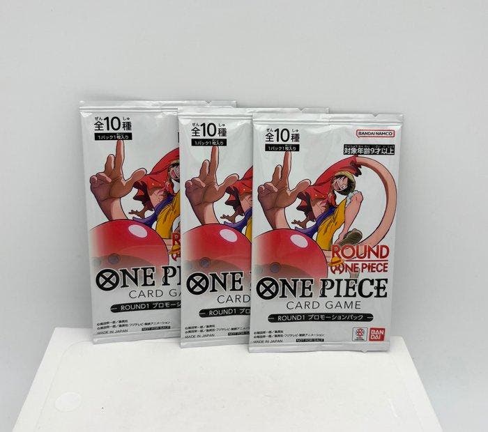 Bandai - 3 Verzegelde kaart - One Piece Limited edition,, Hobby en Vrije tijd, Verzamelkaartspellen | Overige
