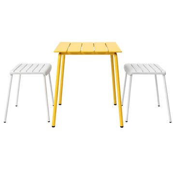 Serax X Maarten Baas Tuinset Klein Off-white & Yellow, Tuin en Terras, Verzenden, Zo goed als nieuw, Aluminium, Tuinset