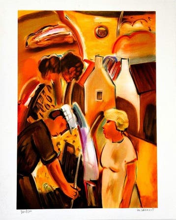 Ward Lernout (1931-2019) - Chatting neighbours