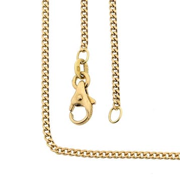 Gouden gourmetschakel ketting, Ophalen of Verzenden, Gebruikt, Goud, Goud