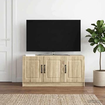vidaXL TV Kast Sonoma Eiken 99 x 34,5 x 47 cm Bewerkt hout, Verzenden, Nieuw