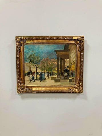 Antal Berkes (1874-1938) - Boulevard in Belle Epoque