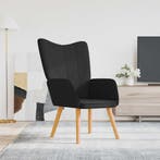 vidaXL Relaxstoel stof zwart, Verzenden