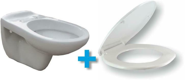 Sanifun Hangtoilet Macarena 540 wit combi, Doe-het-zelf en Bouw, Sanitair