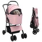 vidaXL Opvouwbare Huisdier Kinderwagen Roze 81 x 47 x 99 cm, Verzenden, Nieuw