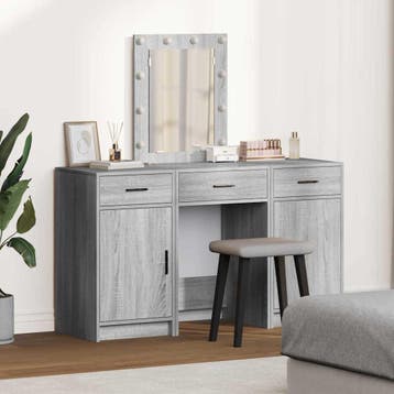 vidaXL Kaptafel Grijs 50 x 41 x 135 cm Bewerkt hout, Verzenden, Nieuw