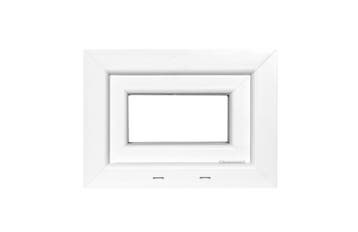 PVC raam kiep b50xh40 cm Wit, Gevelraam of Ruit, Minder dan 80 cm, Minder dan 80 cm, Nieuw