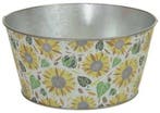 Schaal Metaal Flowerbowl Bloemen 18x9 cm, Huis en Inrichting, Nieuw