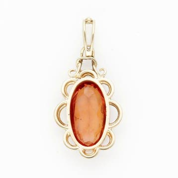 Hanger - 14 karaat Geel goud - Saffier, Handtassen en Accessoires