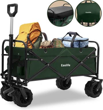 EasLife Bolderkar Opvouwbaar - Bolderwagen - met Regen Hoes, Verzenden, Nieuw