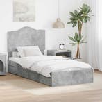 vidaXL Opbergbed met hoofdeinde Beton Grijs 90 x 190 cm, Verzenden, Nieuw