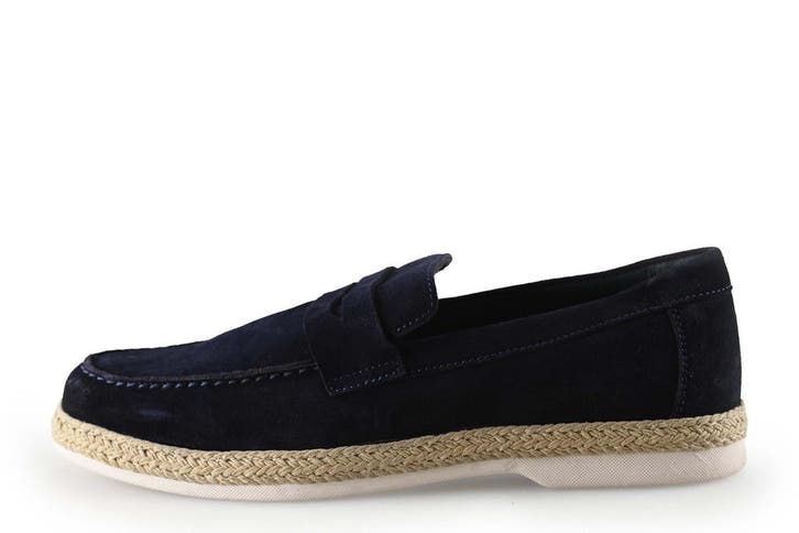 Pier One Instappers in maat 42 Blauw, Kleding | Heren, Schoenen, Blauw, Zo goed als nieuw, Overige typen, Verzenden