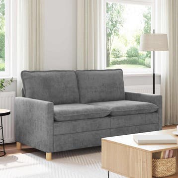 vidaXL bank / zetel Lichtgrijs 156 x 81 x 87,5 cm Polyester, Verzenden, Nieuw
