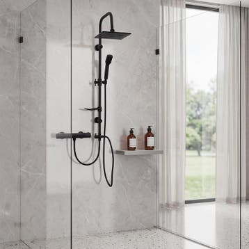 Colonne de douche à effet pluie premium - noir - 43 x 23 x, Verzenden, Neuf