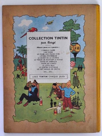 Tintin T13 - Les 7 boules de cristal (B2, seconde édition) -
