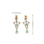 Oorbellen - 18 karaat Geel goud - 0.98ct. tw. Smaragd -, Nieuw