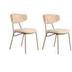 Evila Originals Set Van 2 Eetkamerstoelen Nancy, Houtfineer,, Verzenden, Zo goed als nieuw, Bruin