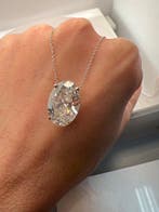 Halsketting - 14 karaat Witgoud - 10.08ct. tw. Diamant, Nieuw