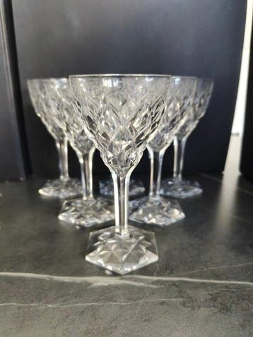Val Saint Lambert - Wijnglas (6) - Legagneux - Kristal