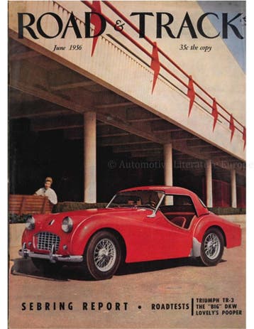 1956 ROAD AND TRACK MAGAZINE JUNI ENGELS, Nieuw