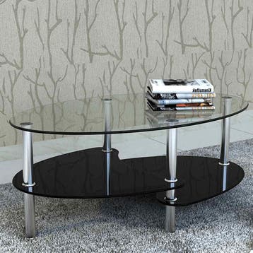 vidaXL Salontafel met exclusief ontwerp zwart, Verzenden, Nieuw