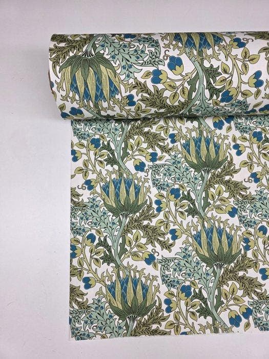 Stof William Morris Artichoke Arts and Crafts-editie - 300, Antiek en Kunst, Antiek | Tapijten, Tafelkleden en Textiel