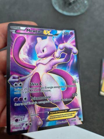 Pokémon - 1 Card - Mewtwo 98/99 Full art, Foil - Black &