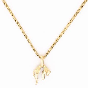 Ketting met hanger - 14 karaat Geel goud - Panter