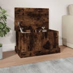 vidaXL Opbergbox 50x30x28 cm bewerkt hout gerookt, Verzenden, Nieuw