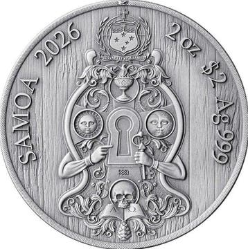 Samoa. 2 Dollars 2026 – Secret Societies: Knights Templar –