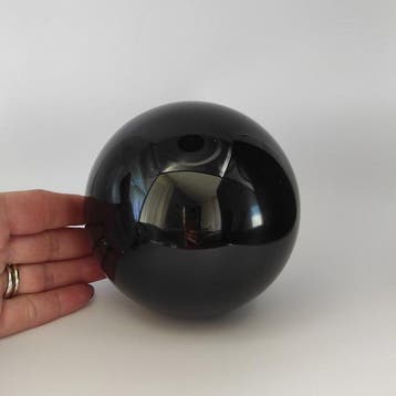Obsidiaan Bol - Hoogte: 9.8 11.14- 1480 g - (1)