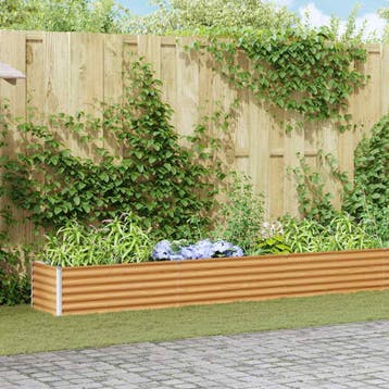 vidaXL Verhoogde plantenbak Lichtbruin 485 x 50 x 36 cm, Verzenden
