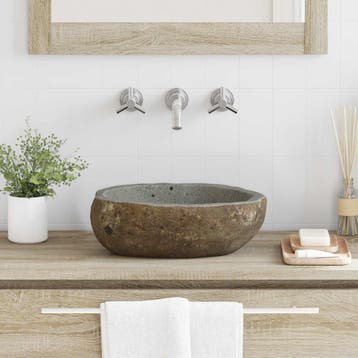 vidaXL Rivierstroom bassin Lichtgrijs 30-37 x 25-30 x 12 cm, Verzenden, Nieuw