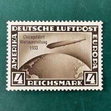 Duitse Rijk 1933 - 4 Mark Chicagofarth- MNH - Michel 498, Gestempeld