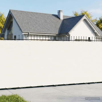 vidaXL Balkonscherm 1,8 x 25 m Stof met PU-coating Wit, Verzenden
