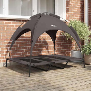 vidaXL Hondenbed Bruin 122 x 93 x 106,5 cm Staal, Verzenden