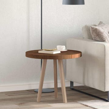 vidaXL Tafelblad Ø 60 x 4 cm Rond Massief Eikenhout, Verzenden