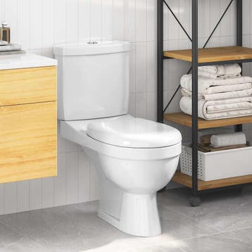 vidaXL Toilet met stortbak wit, Doe-het-zelf en Bouw, Verzenden, Nieuw