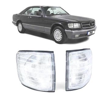 CLIGNOTANTS AVANT POUR MERCEDES W126 COUPÉ BLANC, Verzenden