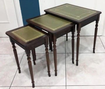Set bijzettafels - Hout, Leder, Antiek en Kunst