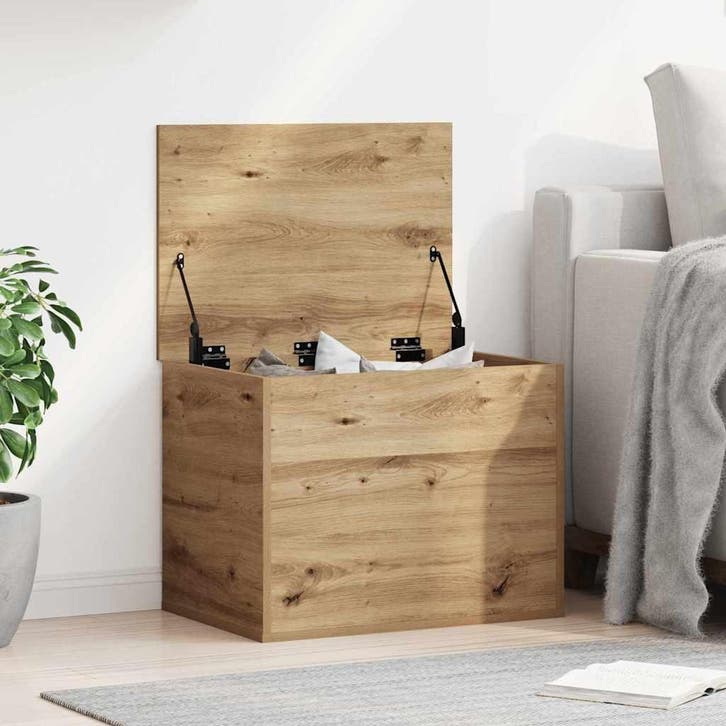 vidaXL Opslagdoos artisanaal eikenkleurig 60 x 42 x 46 cm, Huis en Inrichting, Kasten | Overige, Nieuw, Verzenden