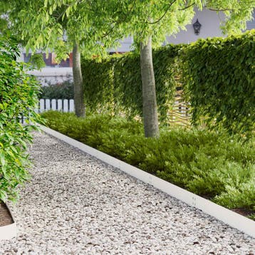 vidaXL Gazonrand 50 st 100 x 15 cm Staal Wit, Verzenden, Nieuw