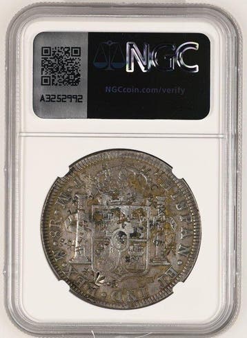 Spanje. Carlos III. 8 Reales Acuñados en la ceca de México,