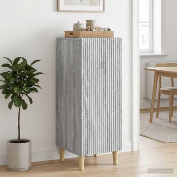 vidaXL Dressoir Grijs sonoma 33 x 34,5 x 90 cm Bewerkt hout, Huis en Inrichting, Kasten | Dressoirs, Verzenden, Nieuw