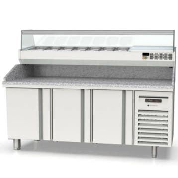 Pizzawerkbank + Opzetkoelvitrine | 800 RANGE | 562L | 3, Verzenden