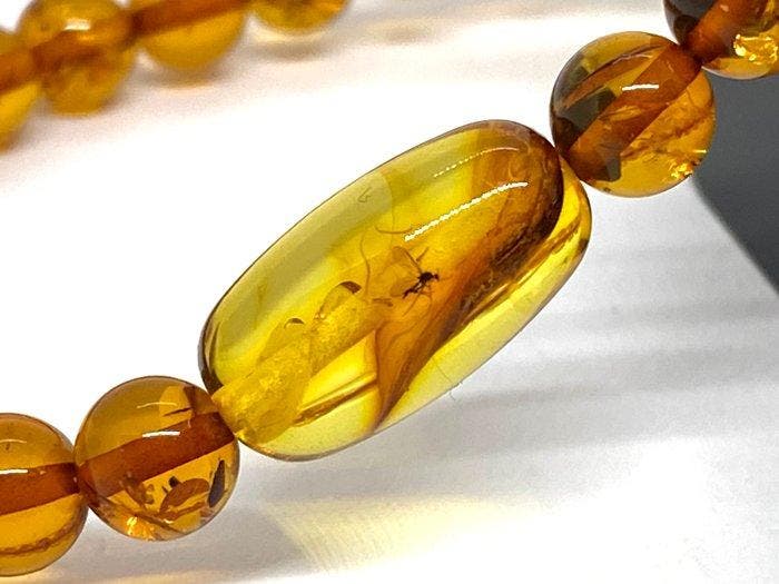 „The Eternal Sleep“ – Natuurlijke barnsteenarmband met, Verzamelen, Mineralen en Fossielen