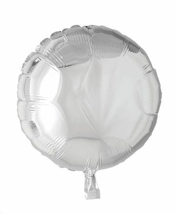 Helium Ballon Rond Zilver 46cm leeg, Hobby & Loisirs créatifs, Verzenden