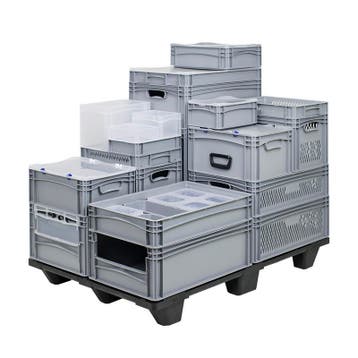 Stapelbakken, plastiek koffers, dekselbakken,  opslagbakken, Verzenden